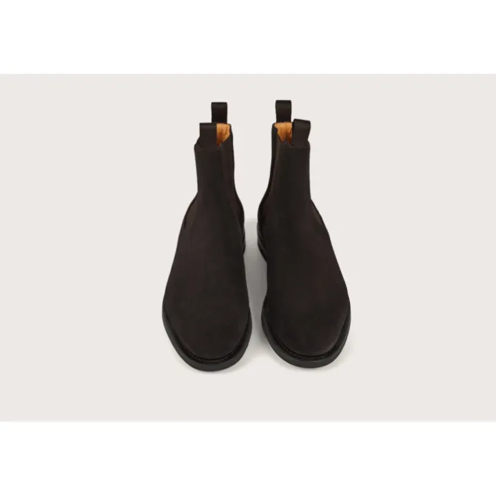 Heschung Les Intemporels|Bottines|Bottine Frêne HydrovelourscolorisMoro,semelleOnyx