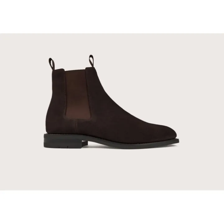 Heschung Les Intemporels|Bottines|Bottine Frêne HydrovelourscolorisMoro,semelleOnyx