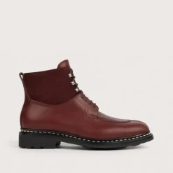 Heschung Les Intemporels|Bottines Et Bottes|Bottine Ginkgo Suportlo/HydrovelourscolorisMerlot,semelleRavel