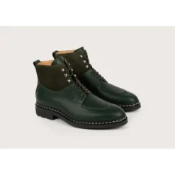 Heschung Les Intemporels|Bottines Et Bottes|Bottine Ginkgo Suportlo/HydrovelourscolorisSapin,semelleRavel