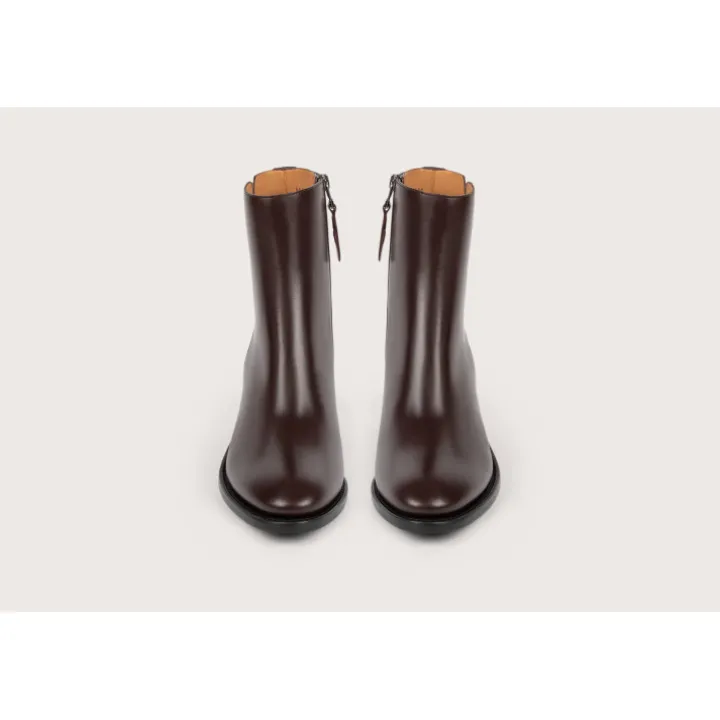 Heschung Bottines Et Bottes|Bottine Madeline KidcalfcolorisAubergine,semelleCuir