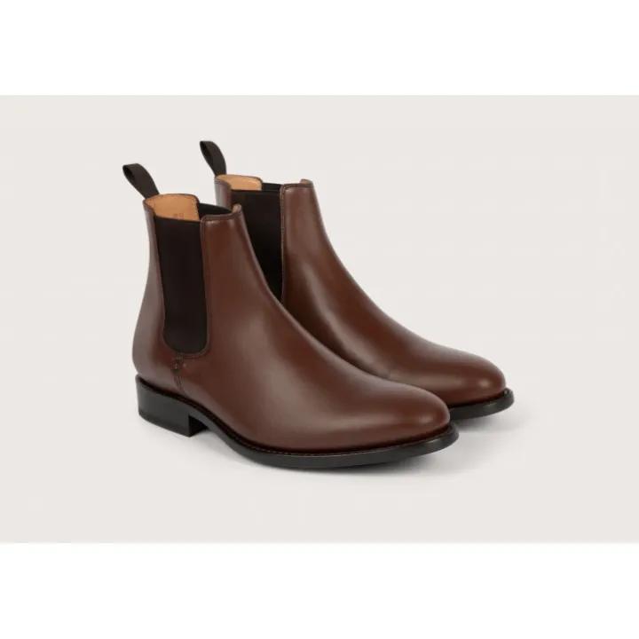 Heschung Les Intemporels|Bottines Et Bottes|Chelsea Boots Frêne KidcalfcolorisChocolat,semelleCuir