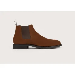 Heschung Les Intemporels|Bottines|Chelsea Boots Fusain HydrovelourscolorisCigare,semelleOnyx