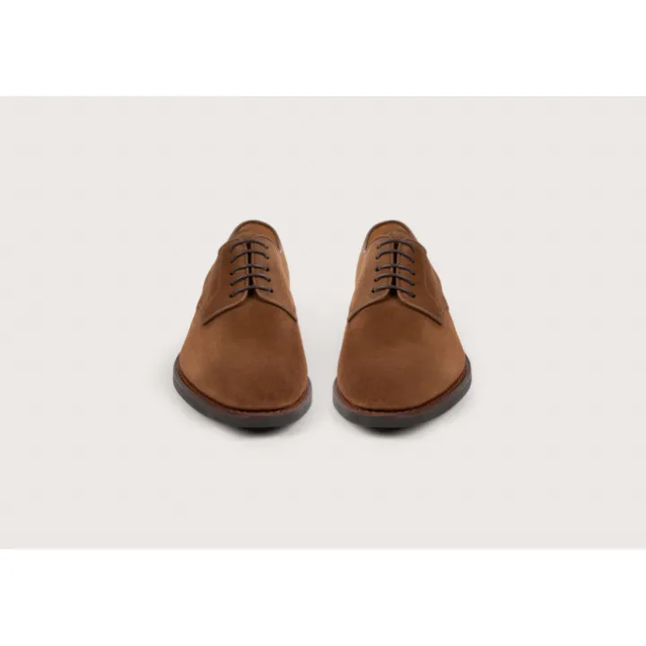 Heschung Les Intemporels|Derbies|Derby Aralia HydrovelourscolorisCigagre,semelleOnyx