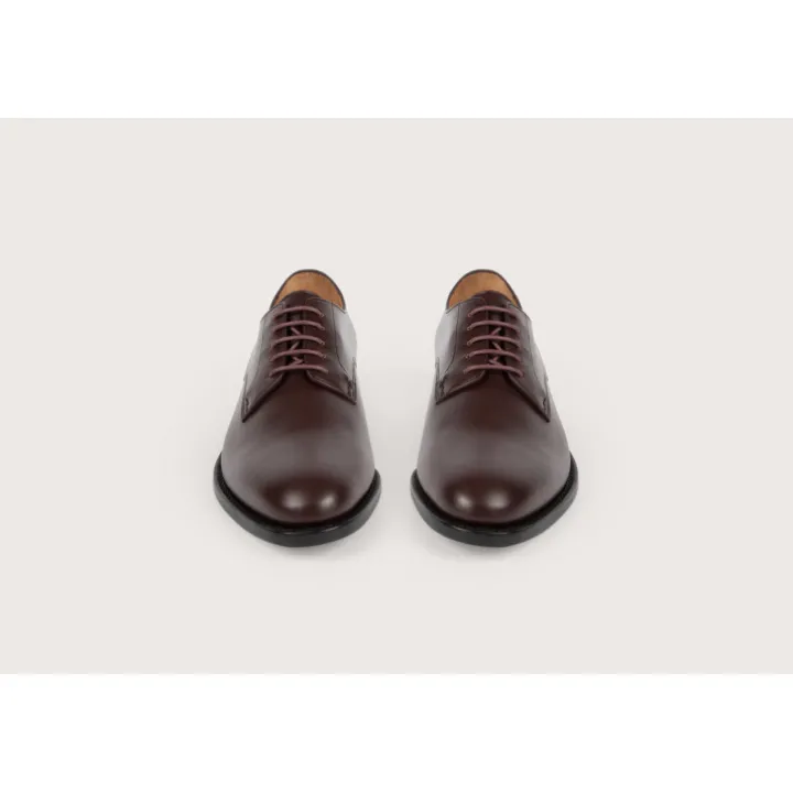 Heschung Derbies|Derby Aralia KidcalfcolorisAubergine,semelleCuir