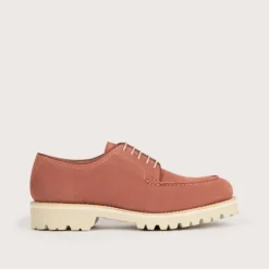Heschung Derbies|Derby Ilex VelourscolorisRose,semelleG-Light