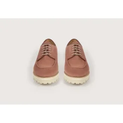 Heschung Derbies|Derby Ilex VelourscolorisRose,semelleG-Light