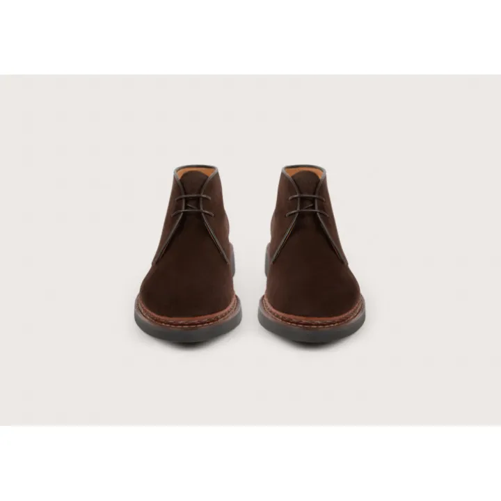 Heschung Les Intemporels|Bottines|Desert Boot Genêt HydrovelourscolorisCafu00e9,semelleHu00e9vu00e9a