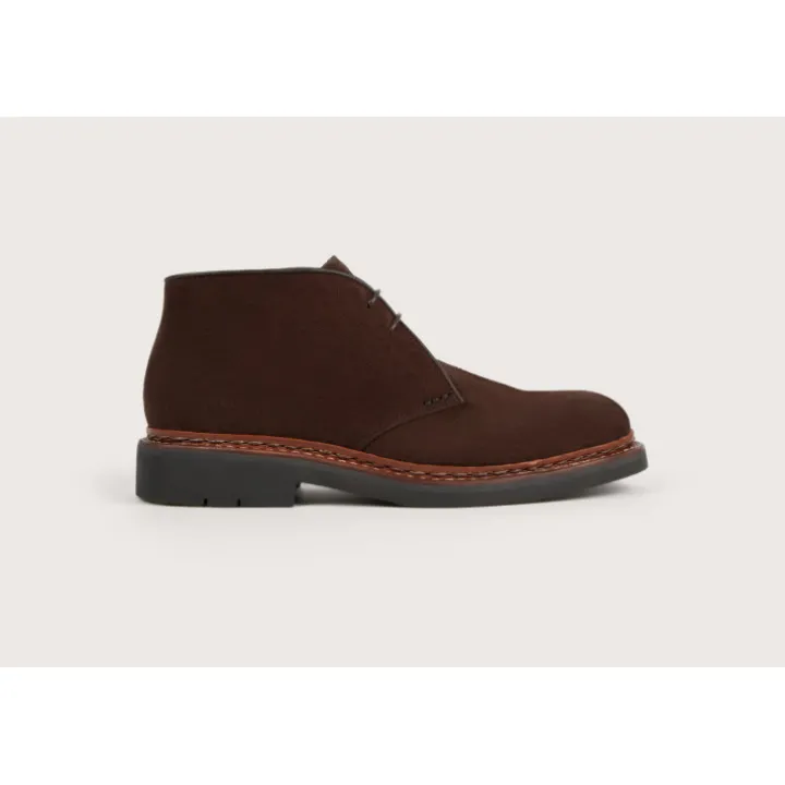 Heschung Les Intemporels|Bottines|Desert Boot Genêt HydrovelourscolorisCafu00e9,semelleHu00e9vu00e9a