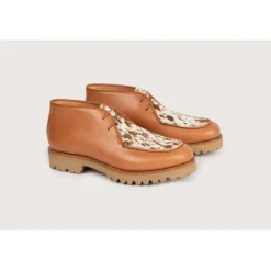 Heschung Bottines Et Bottes|Desert Boot Pilea PurecalfGoldetCowBlanc,semelleG-Light