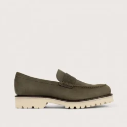 Heschung Mocassins|Mocassin Aloe VeloursGcolorisKaki,semelleG-Light