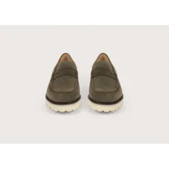 Heschung Mocassins|Mocassin Aloe VeloursGcolorisKaki,semelleG-Light