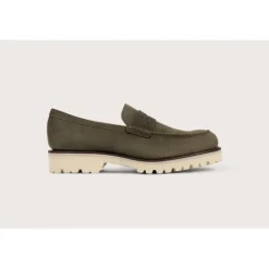 Heschung Mocassins|Mocassin Aloe VeloursGcolorisKaki,semelleG-Light