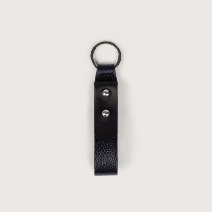 Heschung Accessoires|Porte-clés Twist Sesame&Anilcalf-Marine&Noir