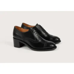 Heschung Richelieus|Richelieu Morine BoxcolorisNoir,semelleCuir