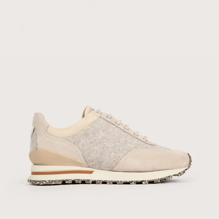 Heschung Sneakers|Sneakers Athi Hydrovelours/LainecolorisGrege/Argile,semelleTrainer