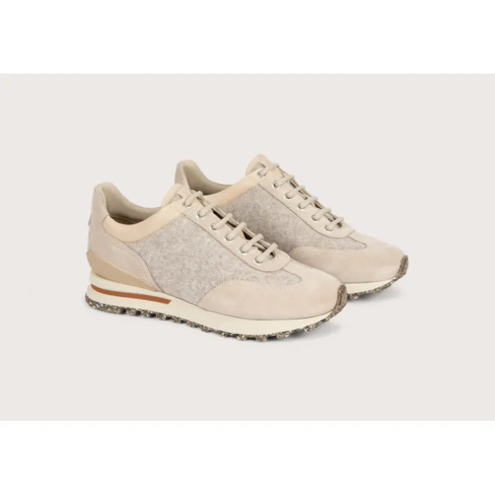 Heschung Sneakers|Sneakers Athi Hydrovelours/LainecolorisGrege/Argile,semelleTrainer